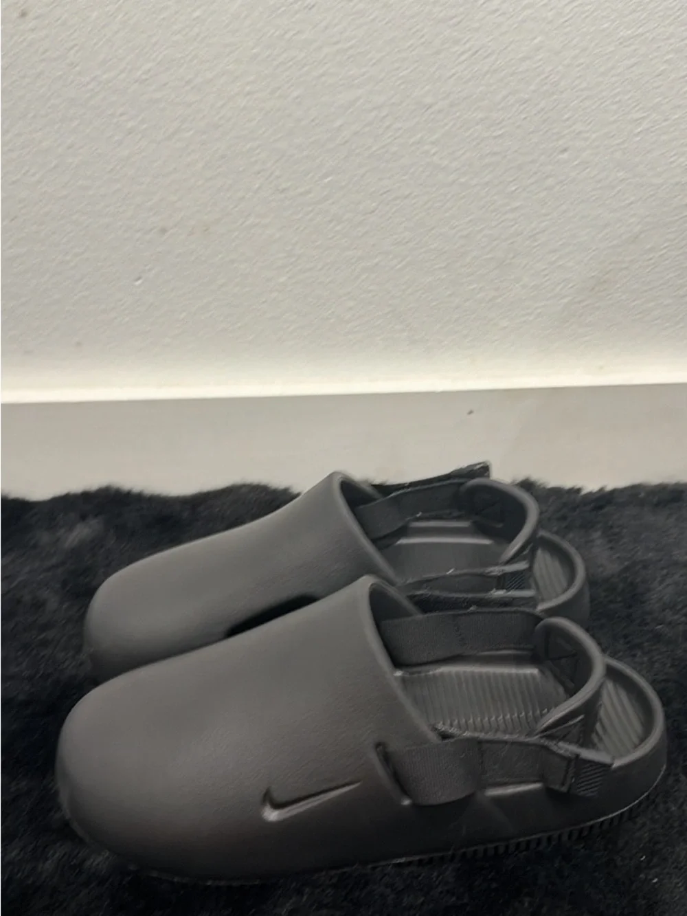 Nike Kids Black Slip-On Clog with Back Strap